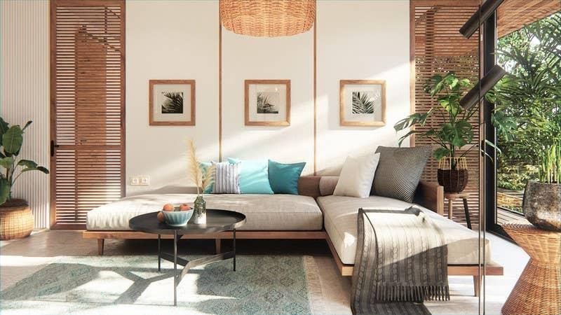 3. Kayu dan Rotan Dominan di Rumah Tropis Modern
