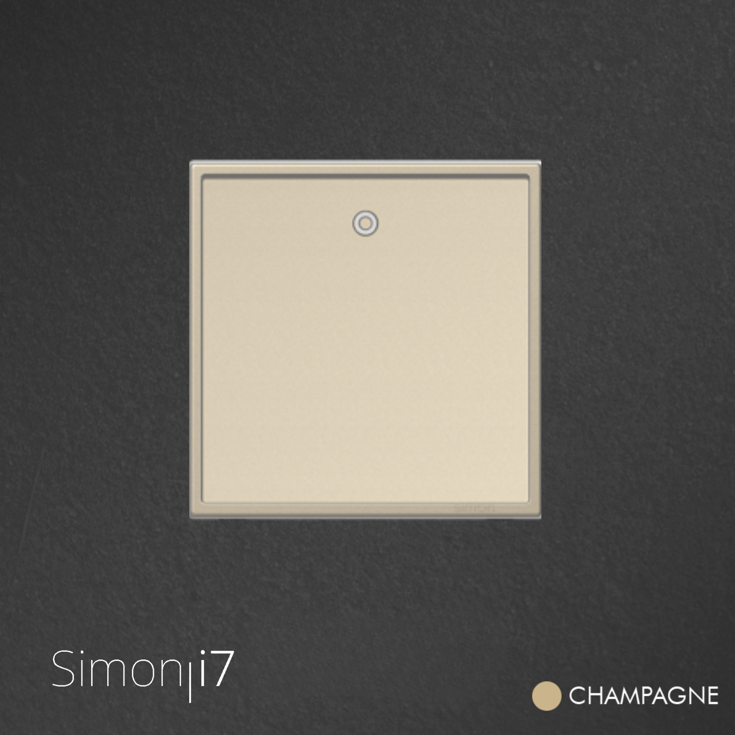 SIMON i7 Switch 1 Gang LED - Champagne