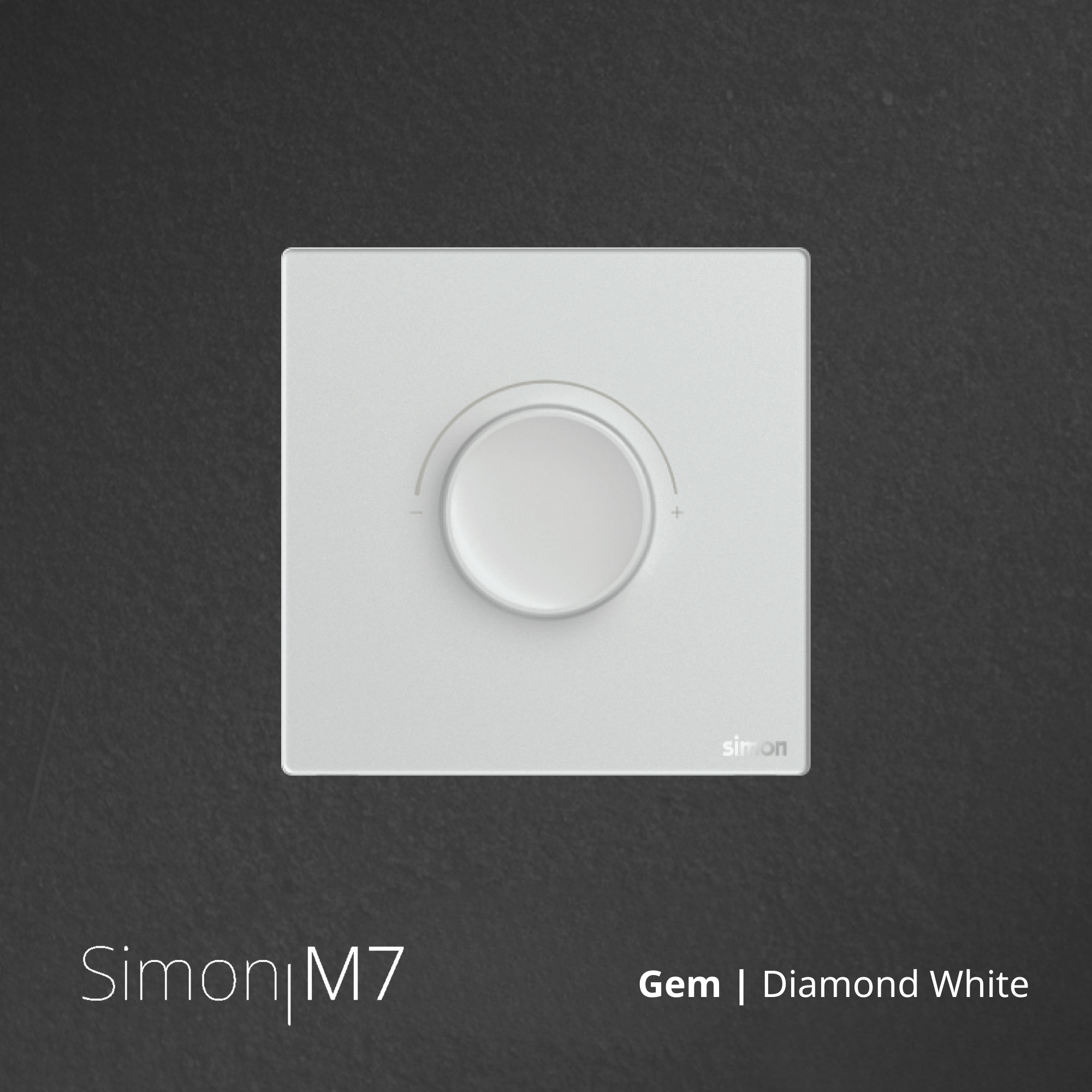 SIMON M7 Gem LED Dimmer Switch 200W (Triac) - Diamond White